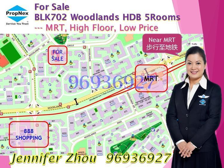 Blk 702 Woodlands Drive 40 (Woodlands), HDB 5 Rooms #138413772